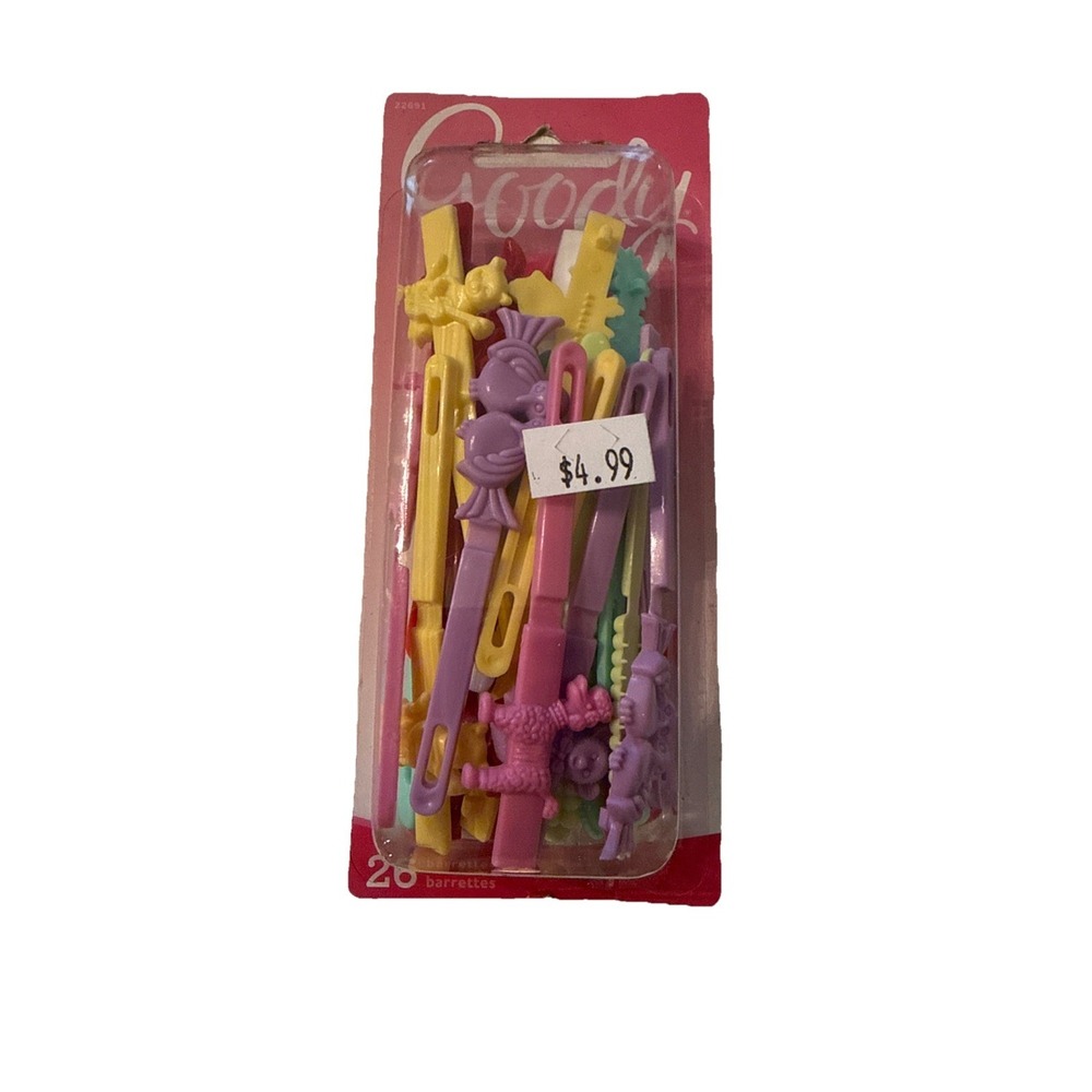 Goody Vintage Hair Clips 26 Count Pastel Novelty Y2K Kids Accessories New
